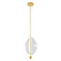 11-Inch Handcrafted Glass Pendant Light / Gold Leaf/Clear