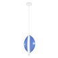 11-Inch Handcrafted Glass Pendant Light / White/Blue