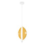 11-Inch Handcrafted Glass Pendant Light / White/Amber