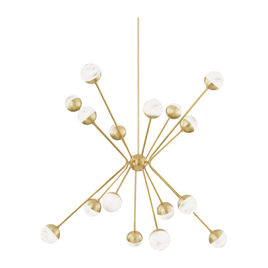 16-Light 62.5-Inch Aged Brass Chandelier / Default Title