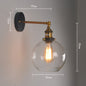 20cm Globe Glass E27 Wall Light