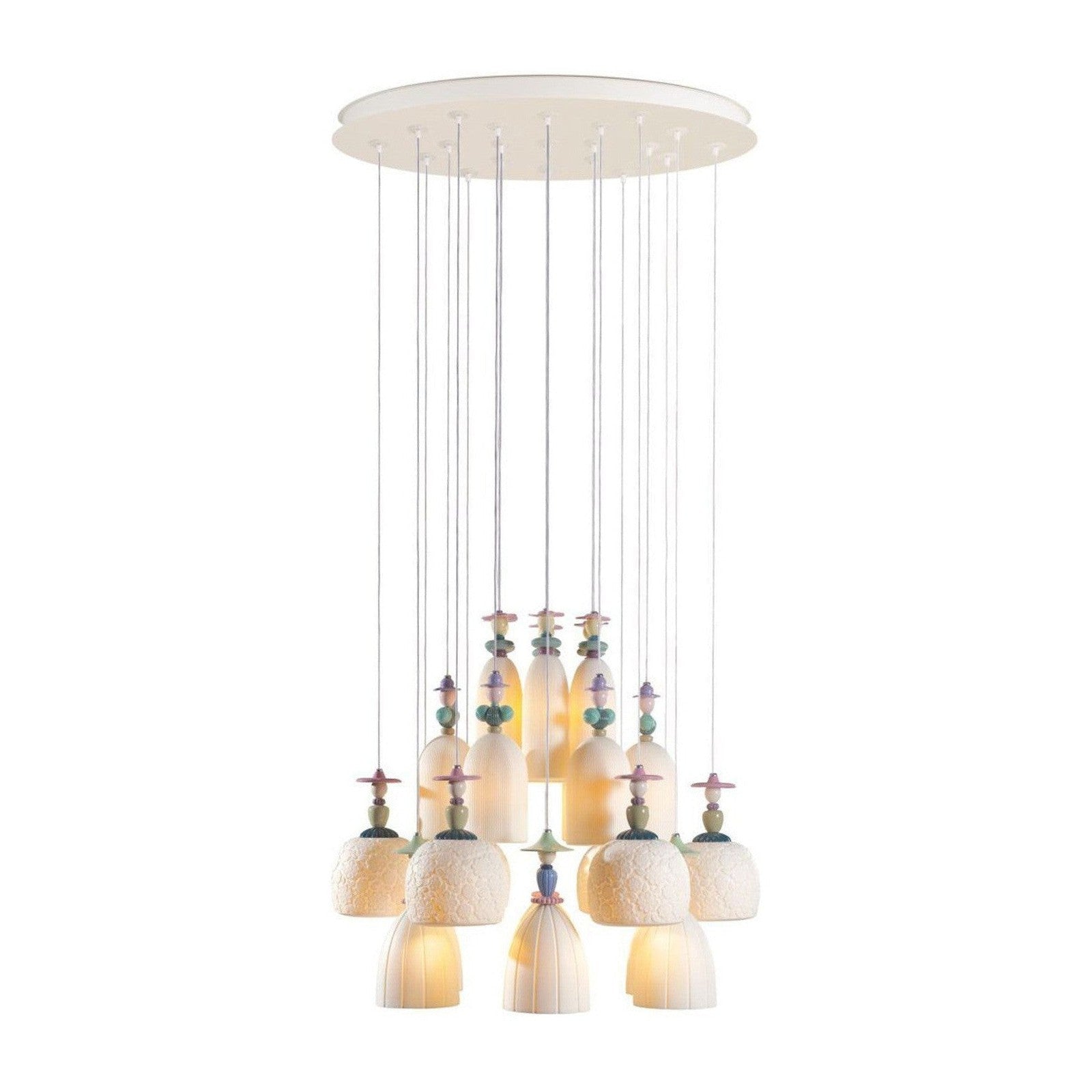 24-Light Porcelain Floral Chandelier / Default Title