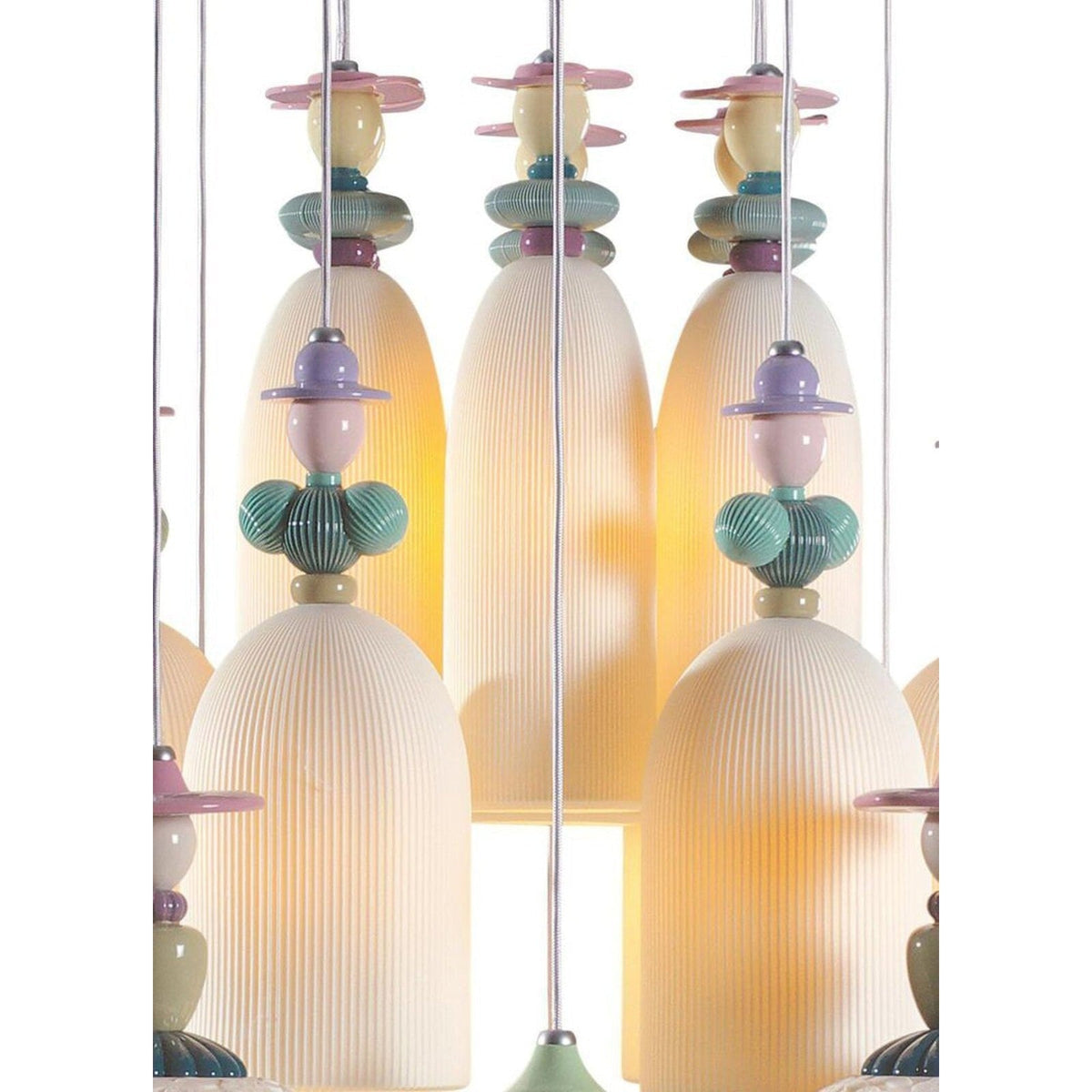 24-Light Porcelain Floral Chandelier
