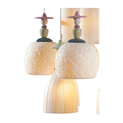 24-Light Porcelain Floral Chandelier