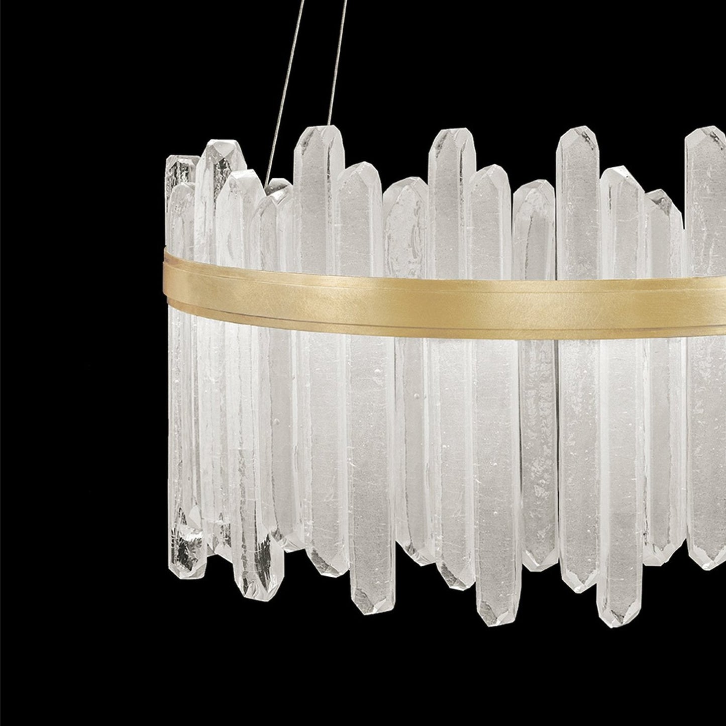 30.5-Inch Crystal Glass LED Pendant Light