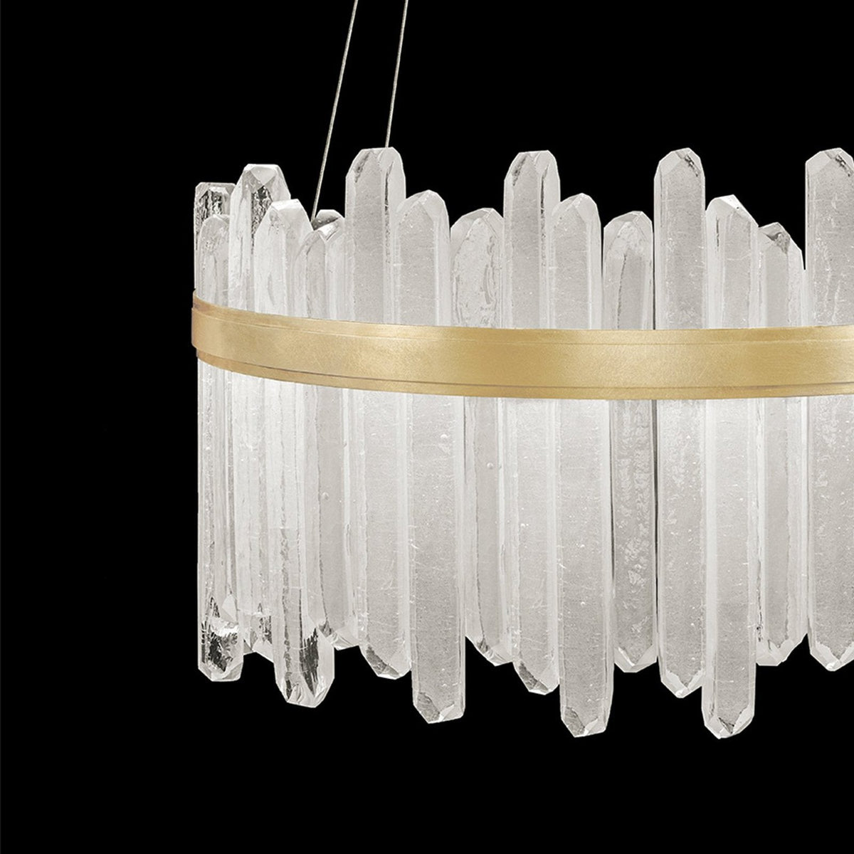 30.5-Inch Crystal Glass LED Pendant Light