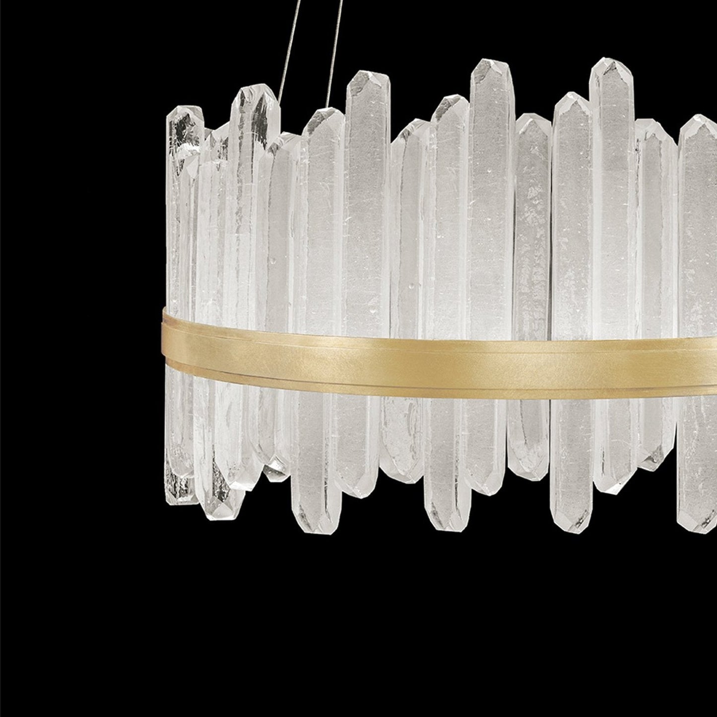 30.5-Inch Crystal Glass LED Pendant Light