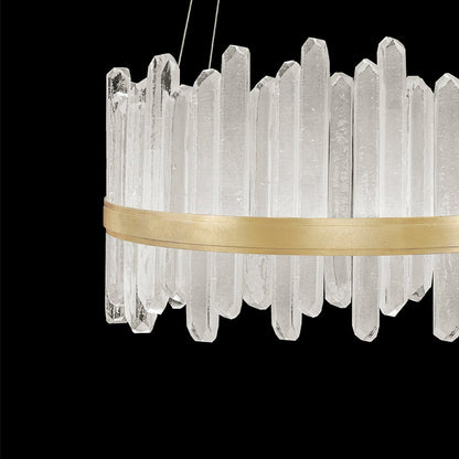 30.5-Inch Crystal Glass LED Pendant Light