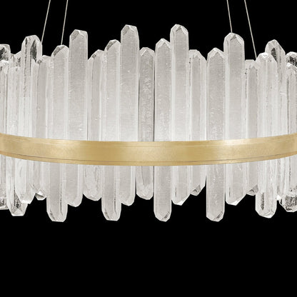 30.5-Inch Crystal Glass LED Pendant Light
