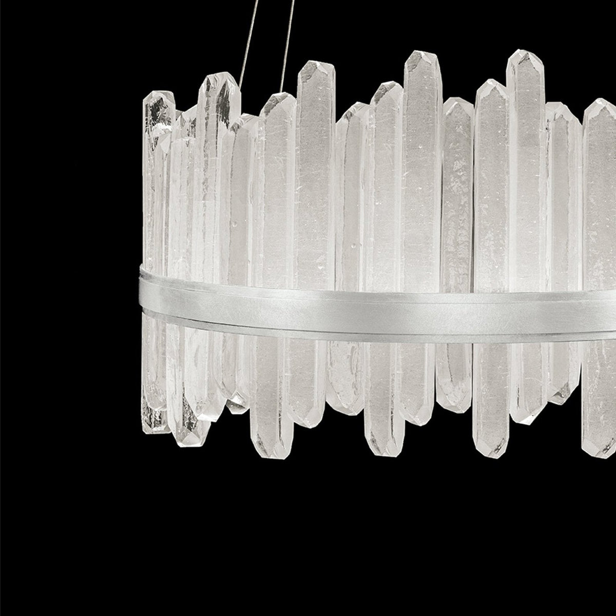 30.5-Inch Crystal Glass LED Pendant Light