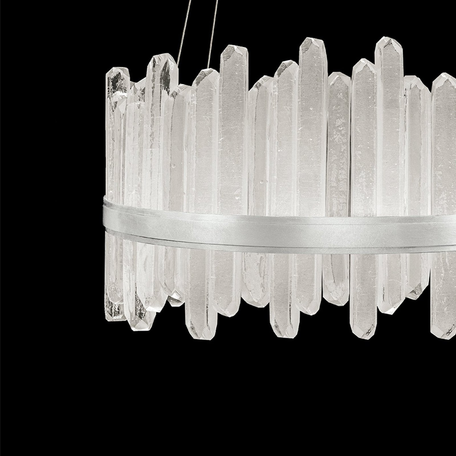 30.5-Inch Crystal Glass LED Pendant Light