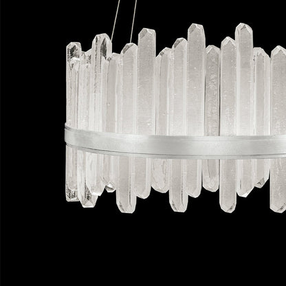 30.5-Inch Crystal Glass LED Pendant Light