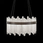 30.5-Inch Crystal Glass LED Pendant Light / Bronze