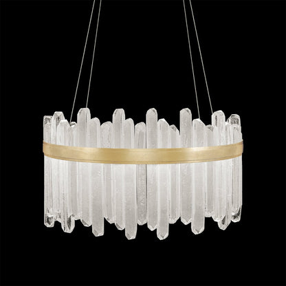 30.5-Inch Crystal Glass LED Pendant Light