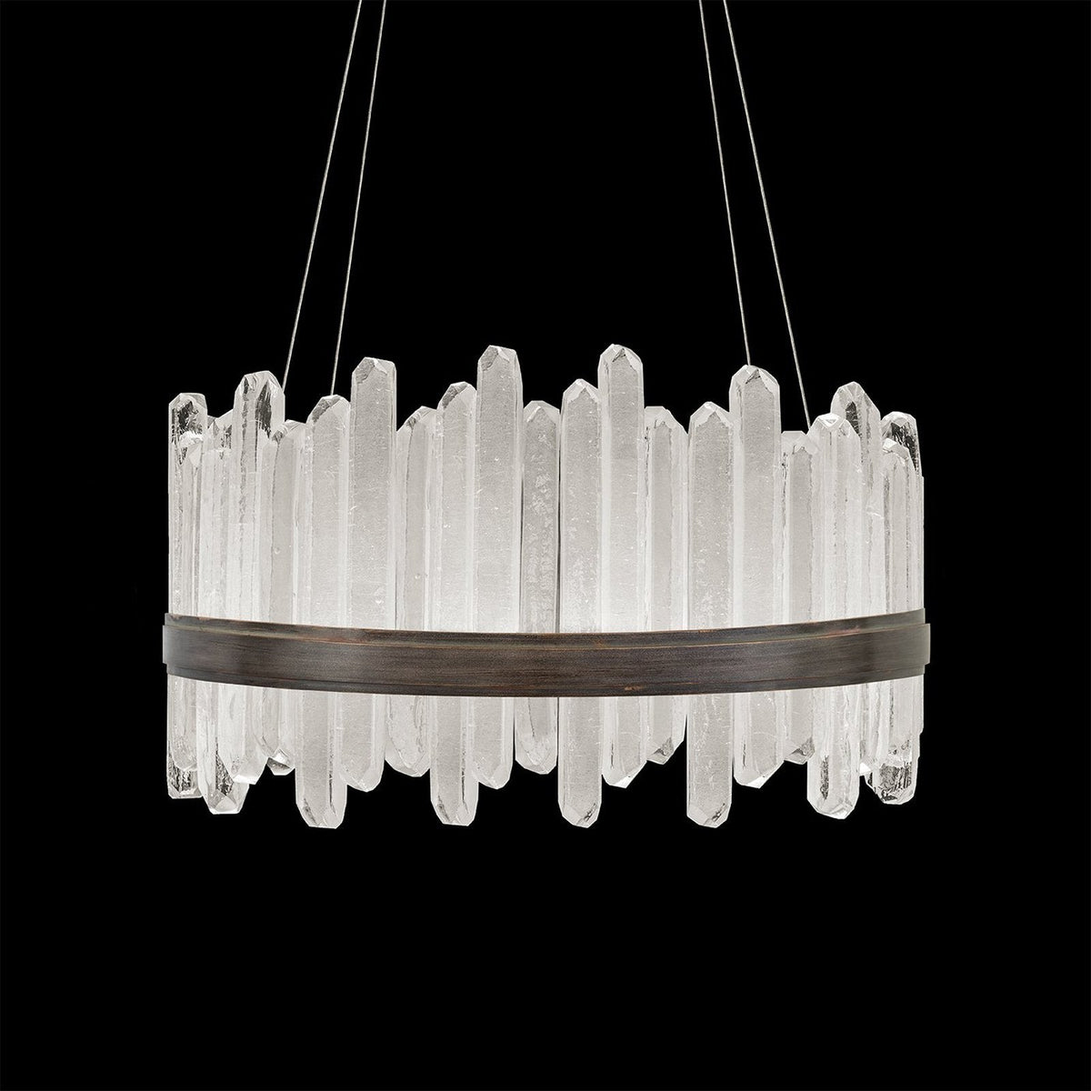 30.5-Inch Crystal Glass LED Pendant Light