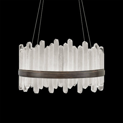 30.5-Inch Crystal Glass LED Pendant Light
