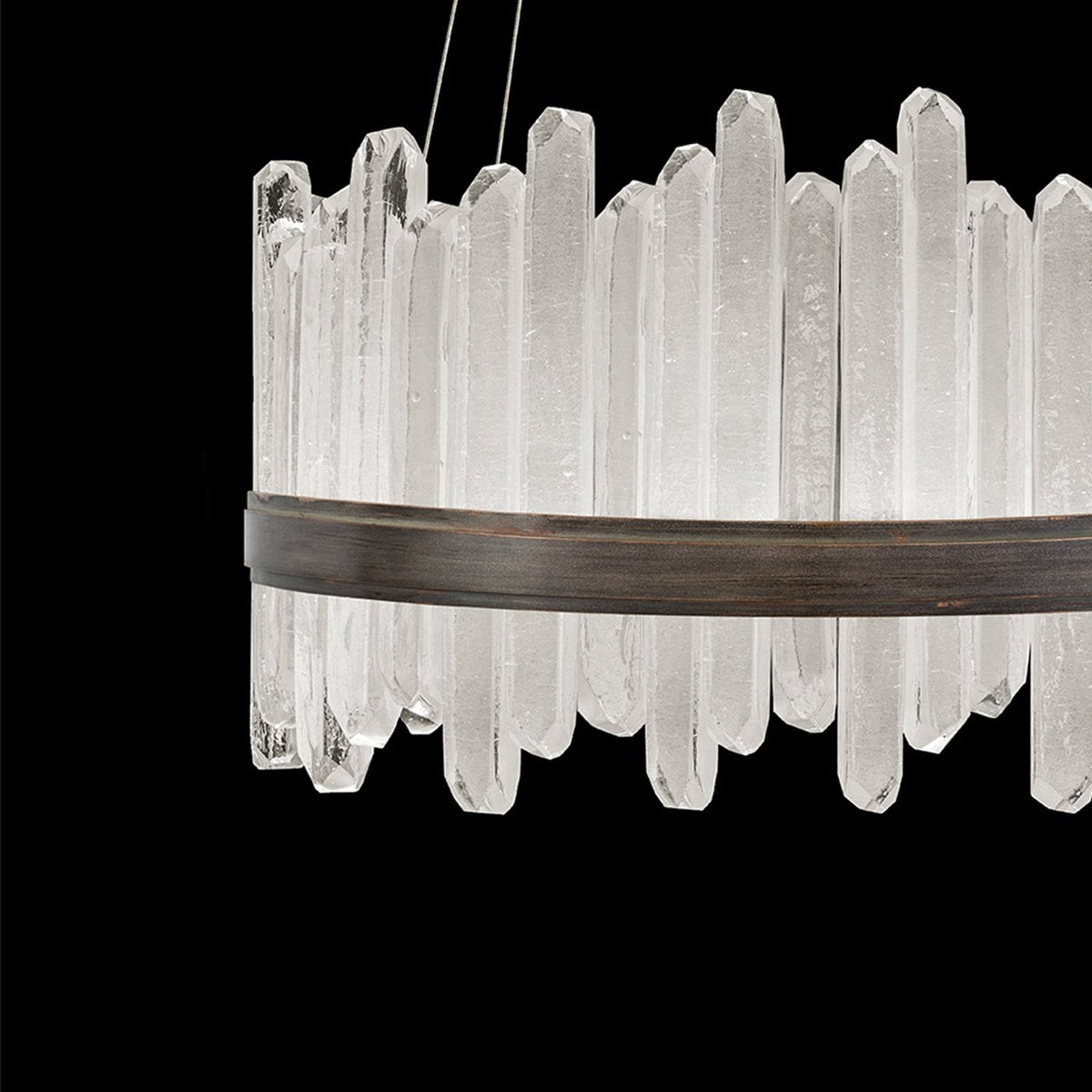 30.5-Inch Crystal Glass LED Pendant Light