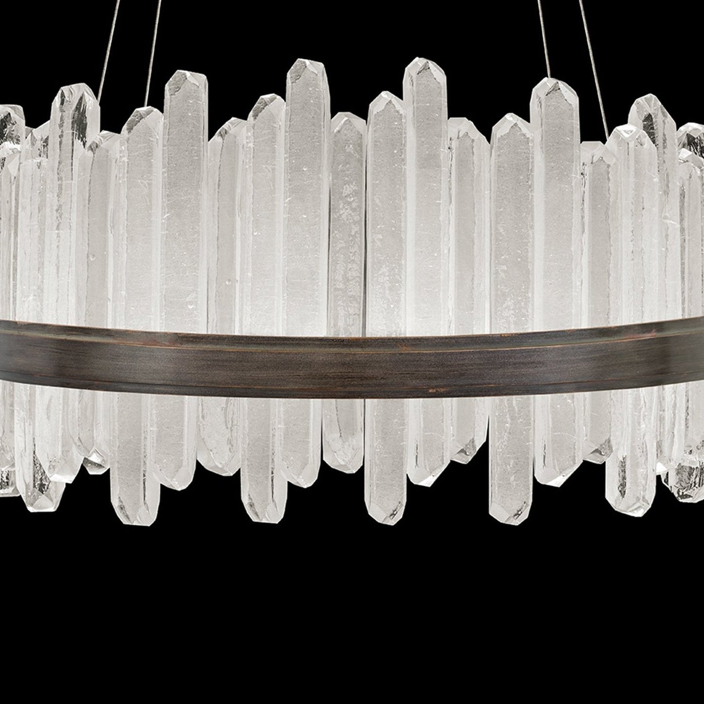 30.5-Inch Crystal Glass LED Pendant Light