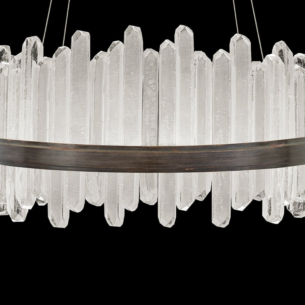 30.5-Inch Crystal Glass LED Pendant Light