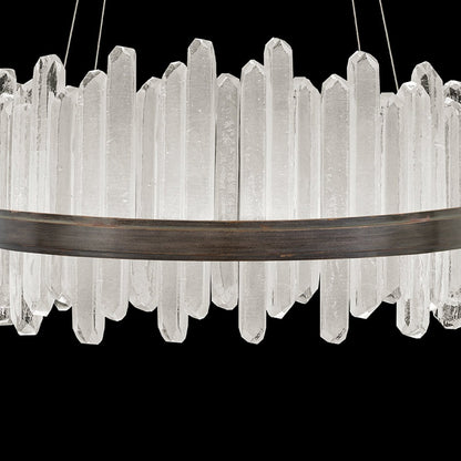 30.5-Inch Crystal Glass LED Pendant Light