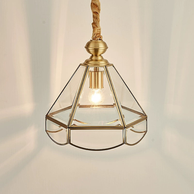 30cm Copper Clear Glass Chandelier / Clear glass
