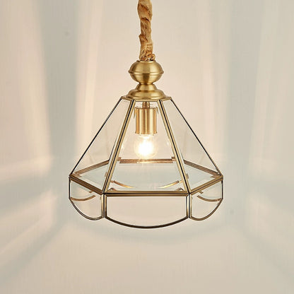 30cm Copper Clear Glass Chandelier / Clear glass