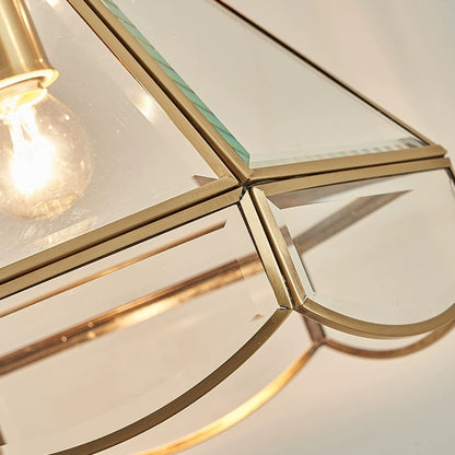 30cm Copper Clear Glass Chandelier