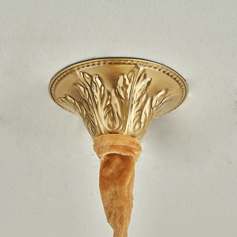 30cm Copper Clear Glass Chandelier