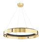 32.75-Inch Decorative Chandelier / Aged Brass/Black