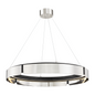 32.75-Inch Decorative Chandelier / Burnished Nickel/Black Combo
