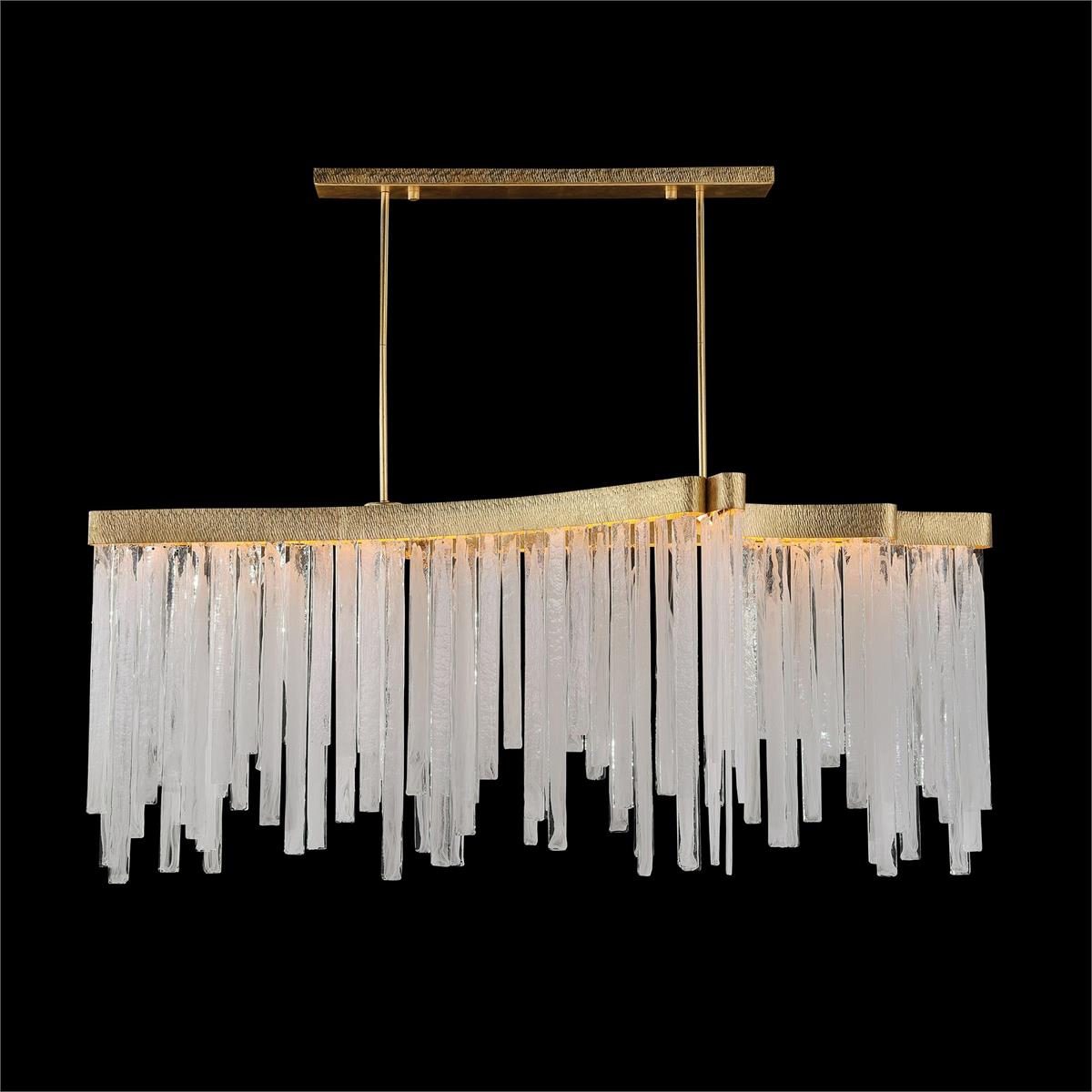 4-LED Alabaster Glass Gold Chandelier / Default Title