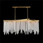 4-LED Alabaster Glass Gold Chandelier / Default Title