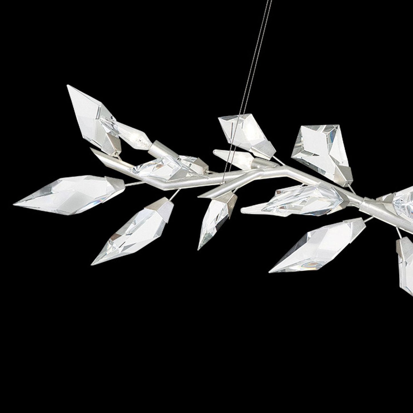 47.5-Inch Crystal Leaf Linear Pendant Light