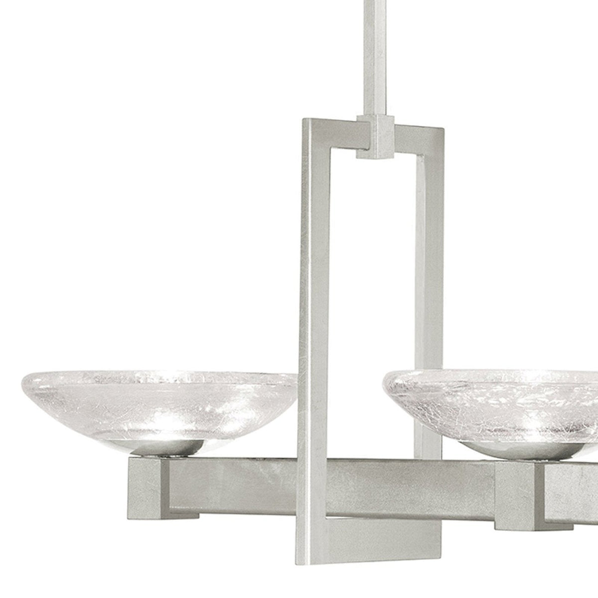 48-Inch Hand-Blown Glass Linear Pendant Light / Gold