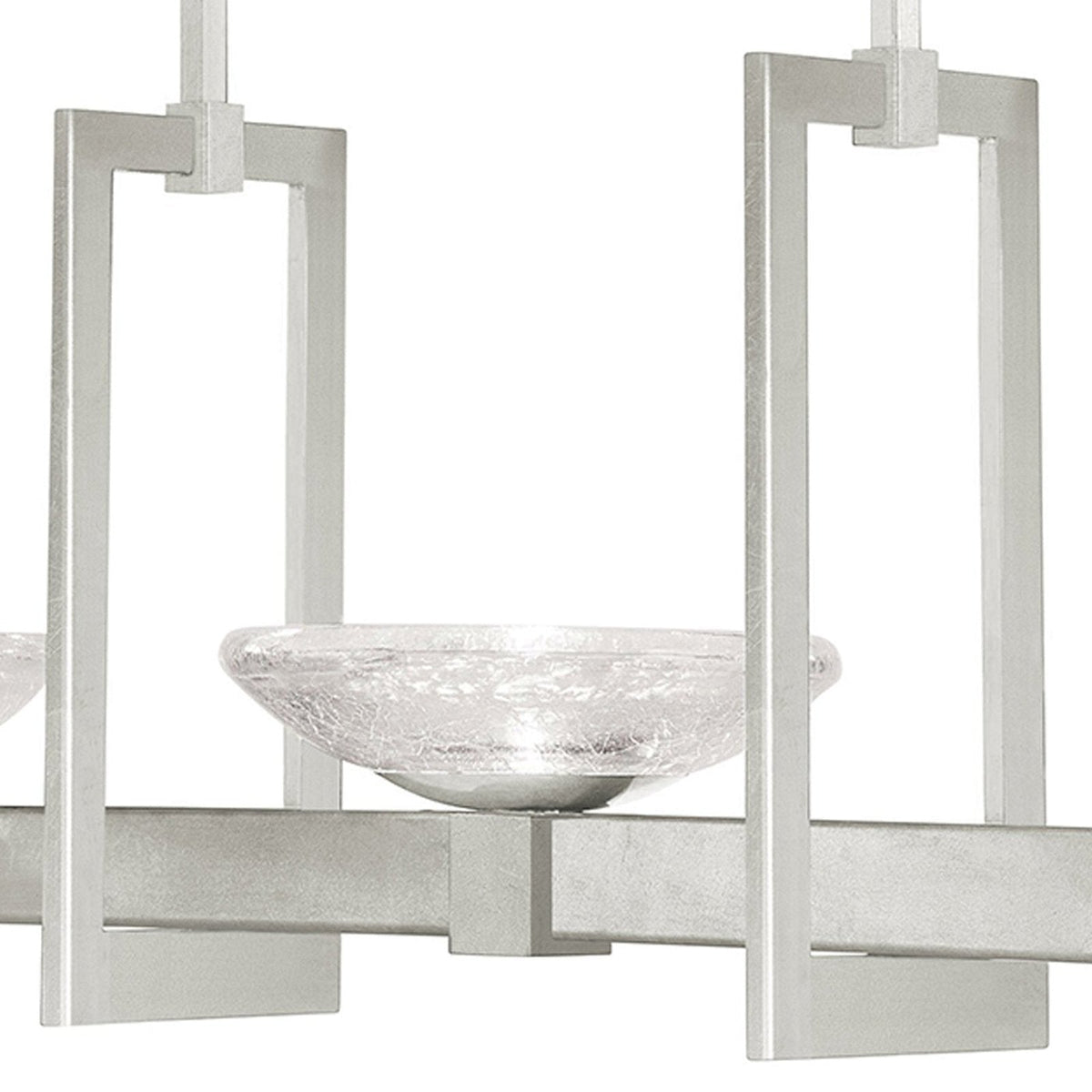 48-Inch Hand-Blown Glass Linear Pendant Light / Black