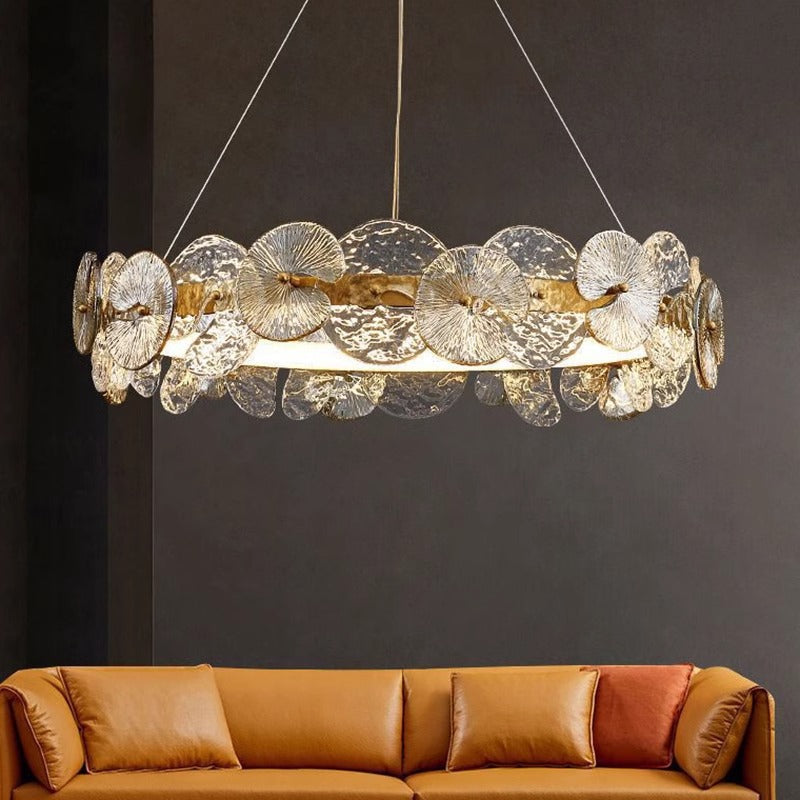60cm Nordic Round Ceiling Light / Bronze / YQ35 Round Model 600X250