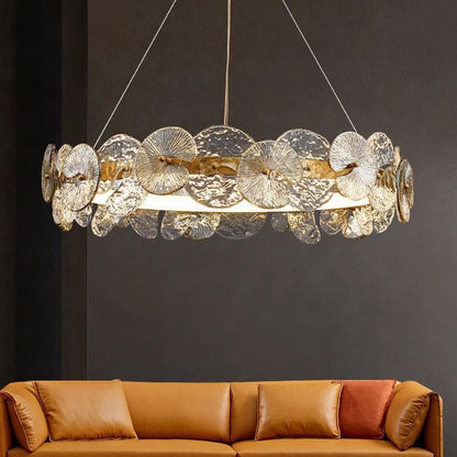60cm Nordic Round Ceiling Light / Bronze / YQ35 Round Model 600X250