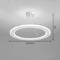 Circular 51–60W LED Ceiling Light / Black / White light / 410x410mm