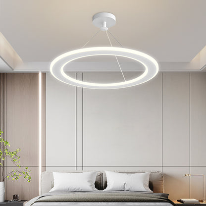 Circular 51–60W LED Ceiling Light / Black / White light / 520x520mm