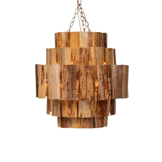 Dark Natural or Resin Chandelier / Dark Natural
