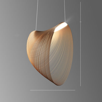 Linear Wood LED Pendant Light / Wood / Infinite dimming / 80cm