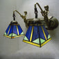 Mediterranean Glass Wrought-Iron Wall Light / Without Light Source / Style A Single Head