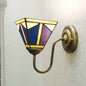 Mediterranean Glass Wrought-Iron Wall Light