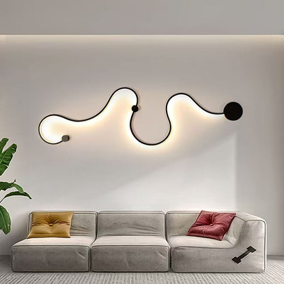 Minimalist Black or White Wall Light / Warm Light / Black
