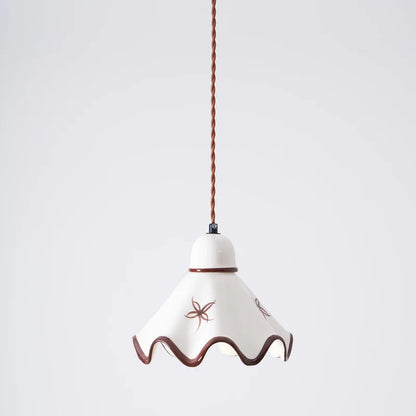Single-Light Brass Ceramic Pendant Light / Warm Light / 29.5CM